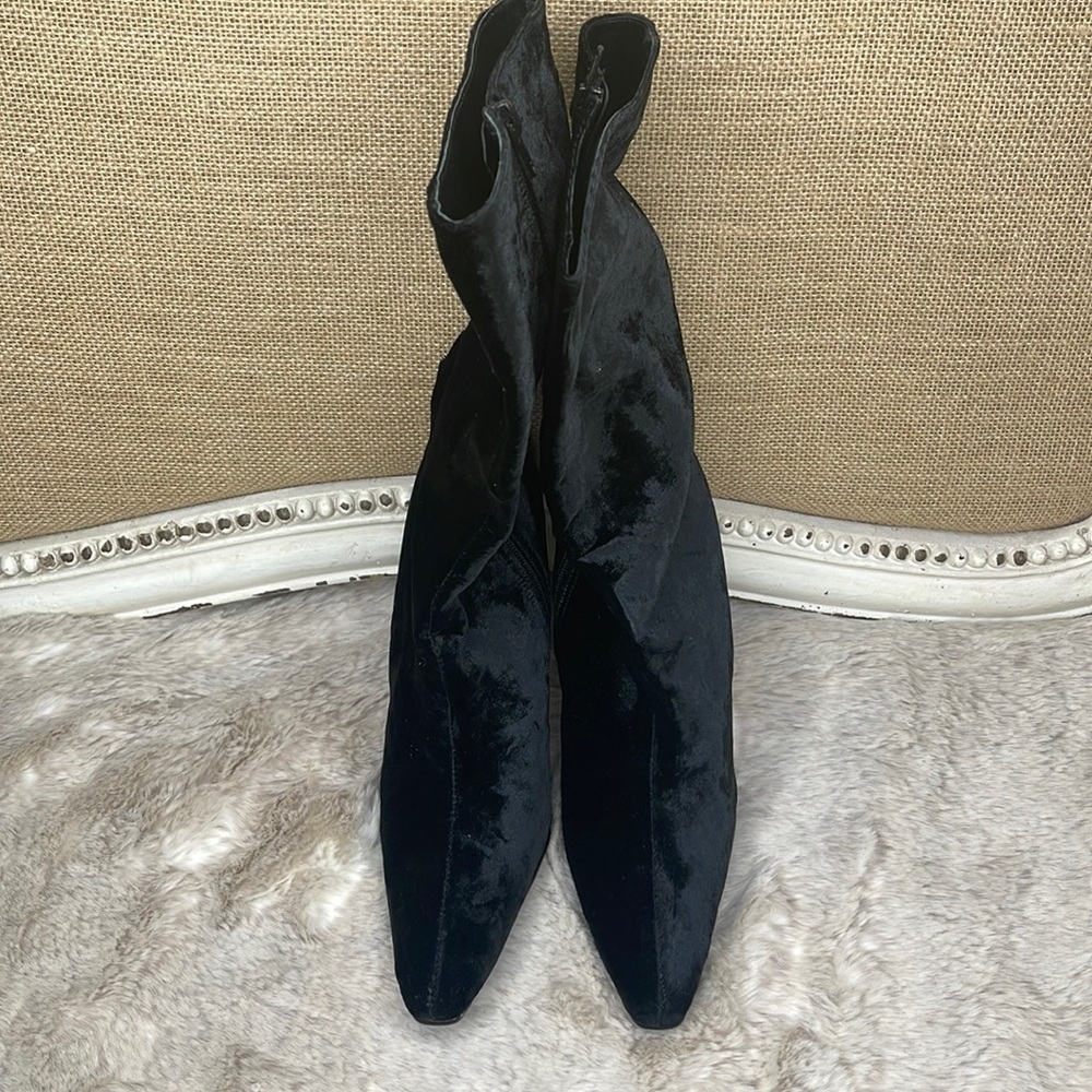 Colin Stuart for Victoria Secret•Black Suede•Midi Boots